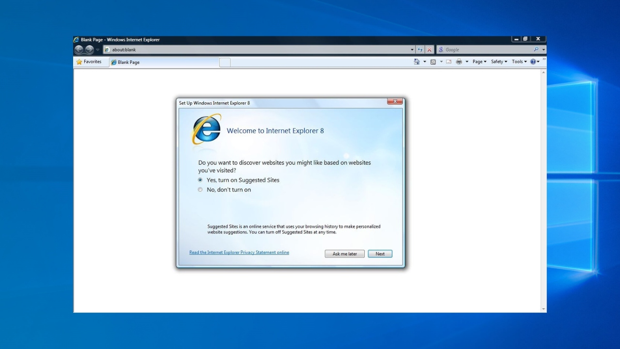 Internet Explorer Screnshot 3